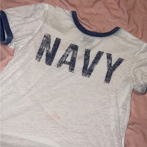 Forever 21 “NAVY” Crop Top
